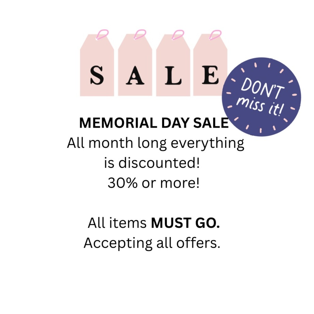 Memorial Day Sale Announcement